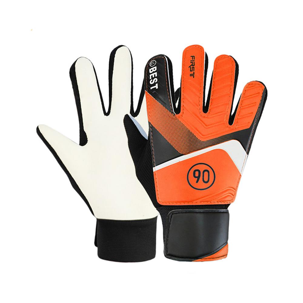 Goalie Handschuhe Für Kinder Jugend Torwart Handschuhe Handgelenk Schutz Nicht-Rutsch Verschleiß-Beständig Latex Fußball Handschuhe für Ausbildung spiel: Rot / S