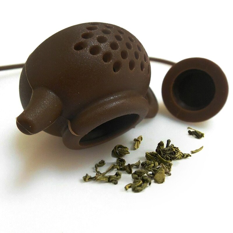 Herbruikbare Siliconen Thee-ei Theepot Vorm Grappige Kruidenthee Bag Herbruikbare Koffie Filter Diffuser Zeef Thee Accessoire