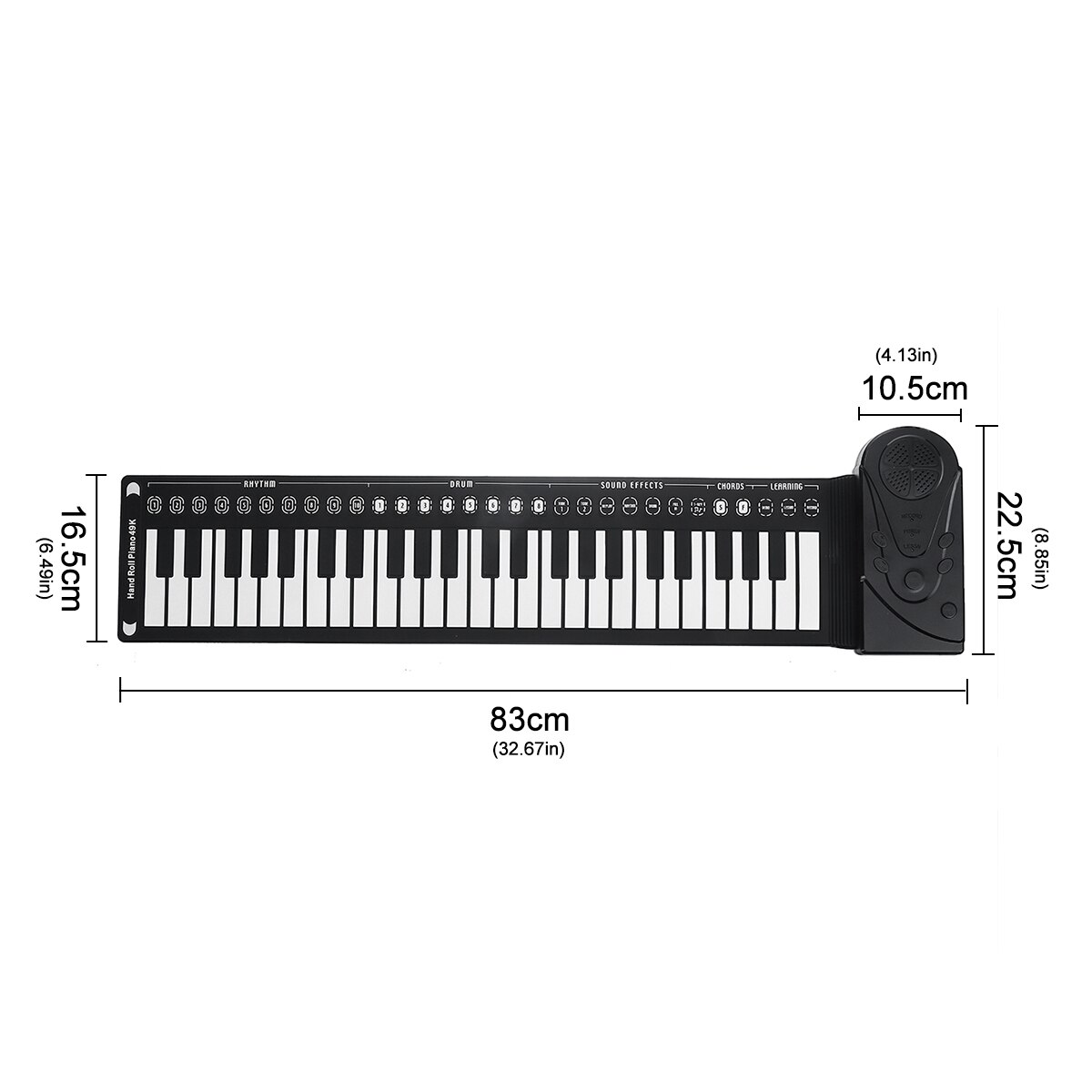 Digital Keyboard Piano Portable Flexible 49 Keys Flexible Silicone Electronic Roll Up Piano Children Toys Built-in Speaker