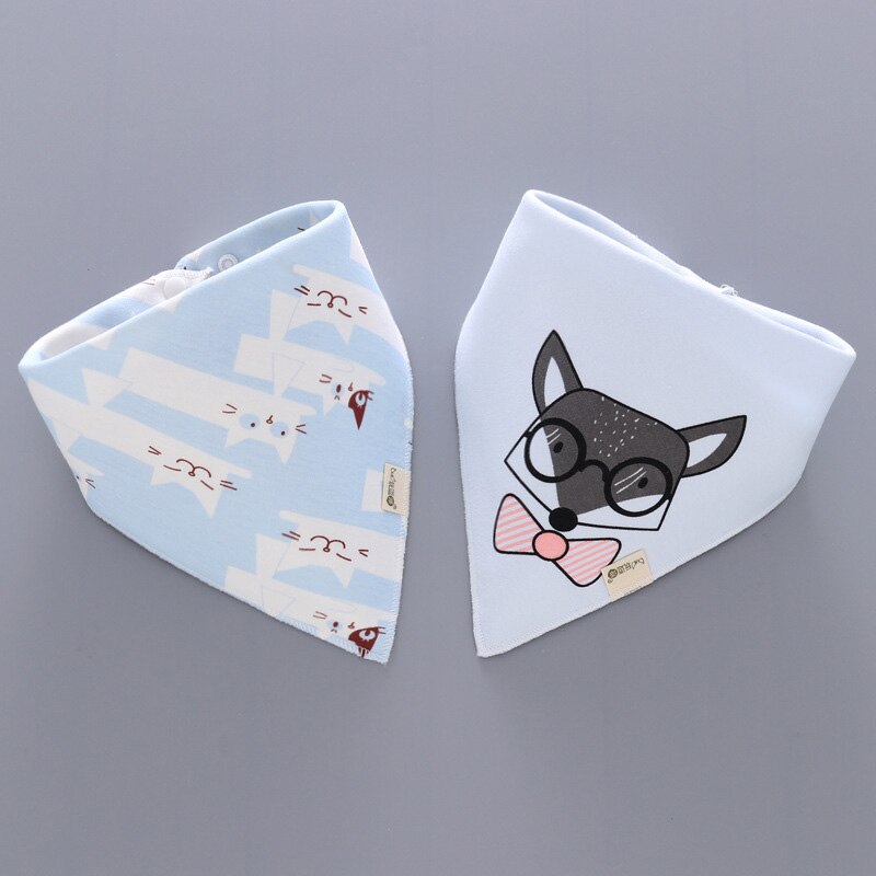 2 pièces/ensemble Burp chiffons pour bébé coton bavoirs alimentation bavoirs Bandana Triangle écharpe salive pour bébé soins WWD005