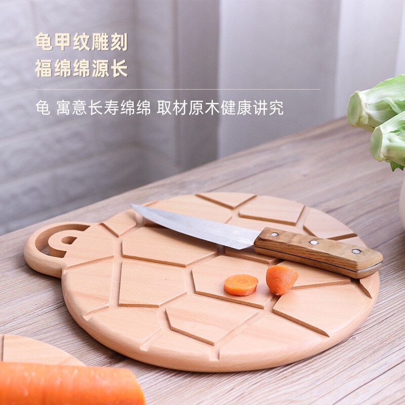 Japanese beech wood tortoise shell cutting board solid wood cutting board household kitchen utensils sushi wood board