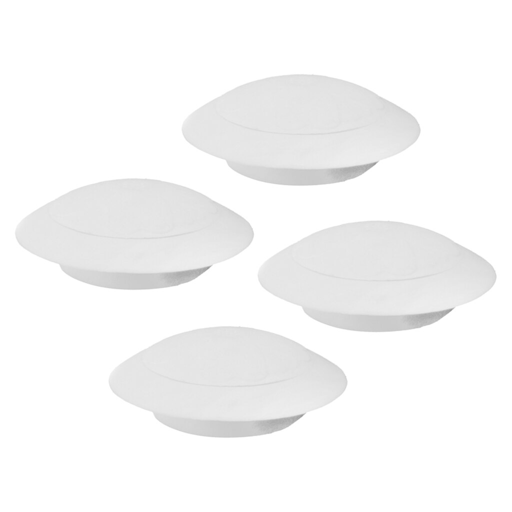 White Rubber Plug Pop Up Stopper Block for Kitchen Bathroom Bathtub Drainage, Pack of 4