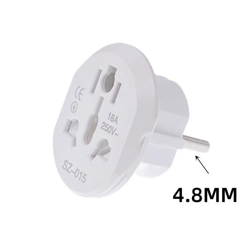 Usa til eu stikadapter fra australien usa storbritannien til eu euro korea universel rejseadapter hjemmestikadapter 2 -benet 4.8mm ac vægstikkontakt