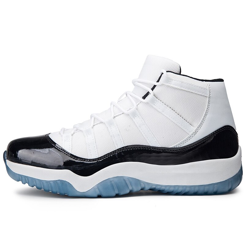 Heren Basketbal Schoenen Jordan 1 Mannen Vrouwen Demping Ademend Basketbal Jordan Retro 11 Hoge Top Gym Training Laarzen: White Black / 8