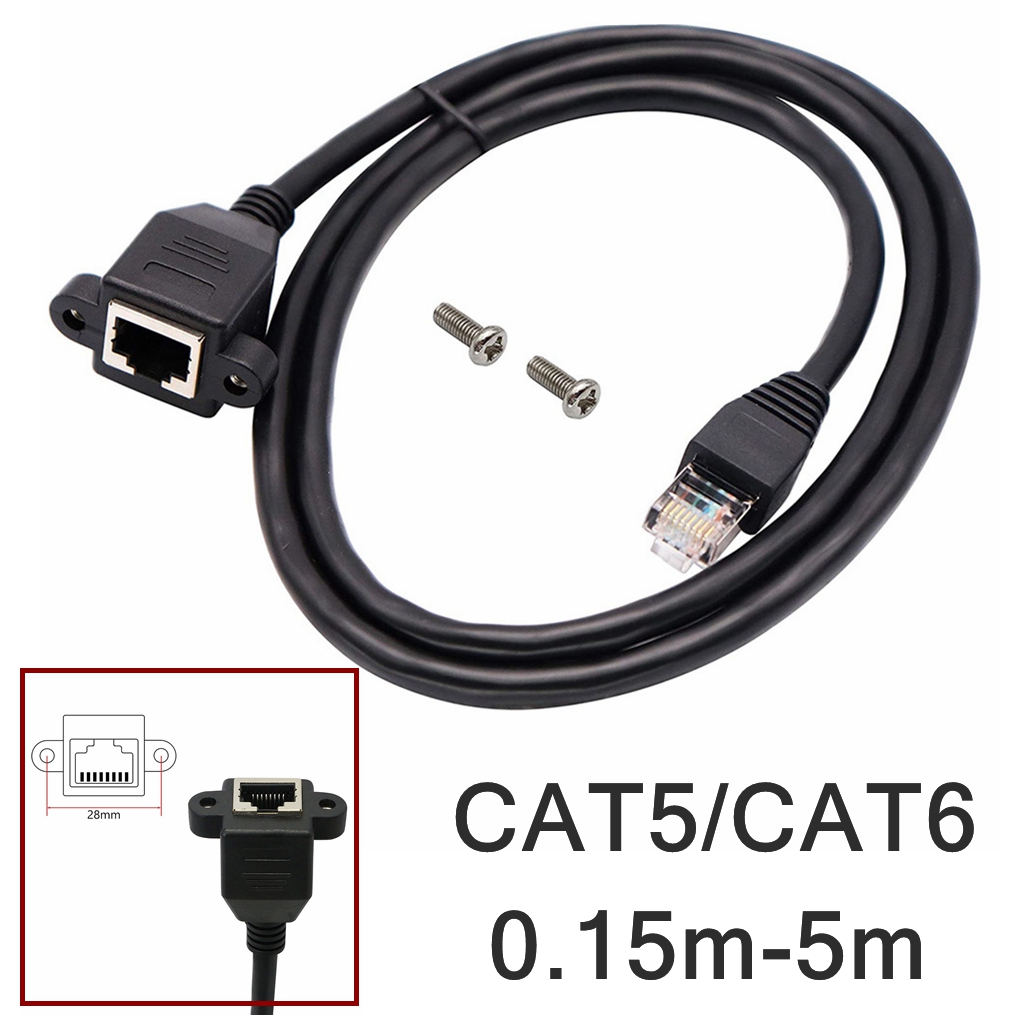 Cavo RJ45 da 8 spillo maschio a femmina Ethernet LAN prolunga di rete connettore per montaggio a pannello a vite cavo di prolunga gatto5E gatto6E RJ 45