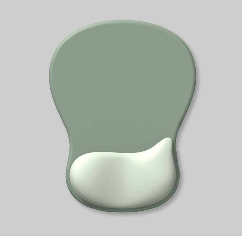 Kantoor Muismat Met Gel Polssteun Ergonomische Gaming Desktop Muismat Polssteun Voor Pc Laptop Computer Ondersteuning: lichtgroen