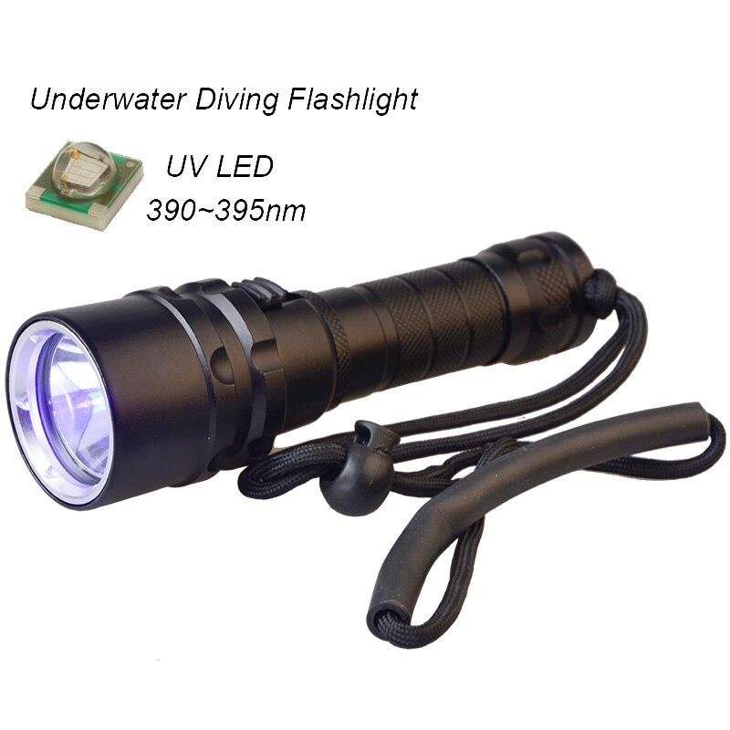 TMWT portátil 10 W CREE XML T6 linterna de buceo LED rojo UV amarillo luz Flash 80 M lámpara subacuática para Diver: 3W XPE UV