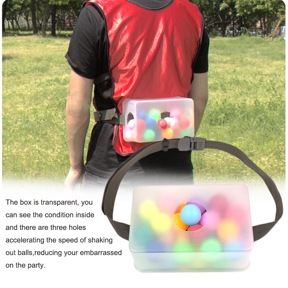 drinnen draussen transparent Kasten Ball Schütteln Spiel Bausatz Party Requisiten Verstellbaren Gürtel Unternehmen Aktivität Anti Auswirkungen Löcher Eltern Art