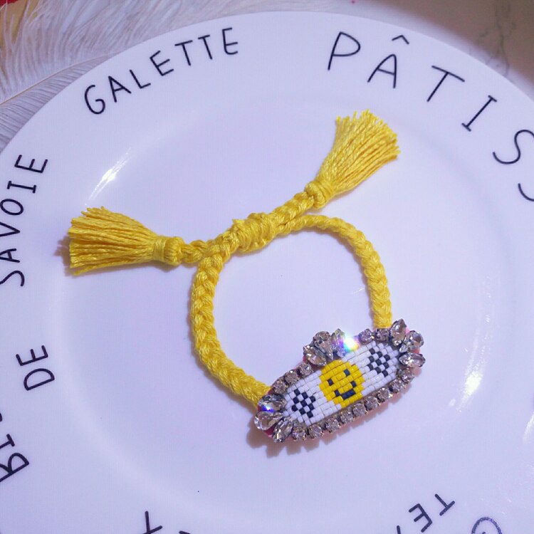 Handgemaakte Kleurrijke Bohemian Bangle Boho Weave Brief Kwastje Crystal Magnetische Armbanden Voor Vrouwen Sieraden bijoux 360