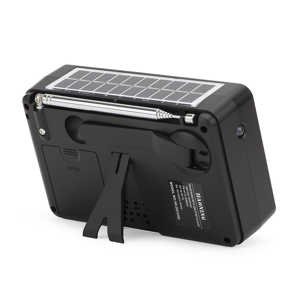 Draagbare Radio Hand Crank Am/Fm Emergency Radio Ontvanger Bluetooth Muziekspeler Met Led Zaklamp Ondersteuning Tf Card Usb spelen