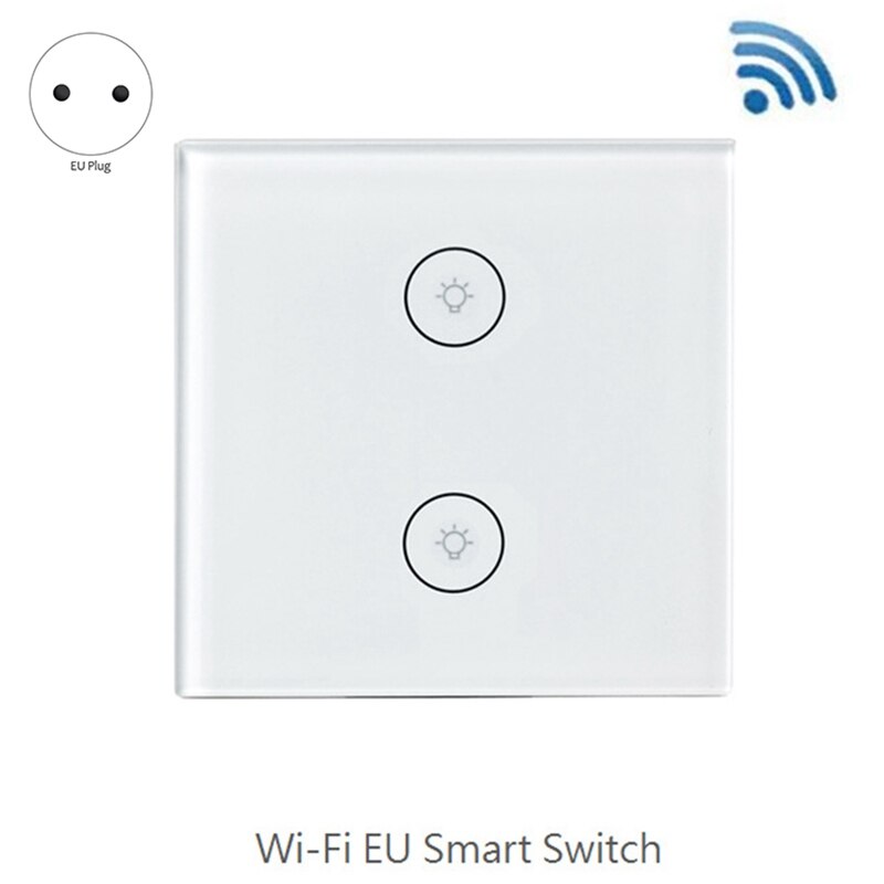 WIFI Smart Light Switch 86 Type Switch Contact Panel Convenient APP Control AC 100-240V for Smart Life APP Tuya APP EU Plug