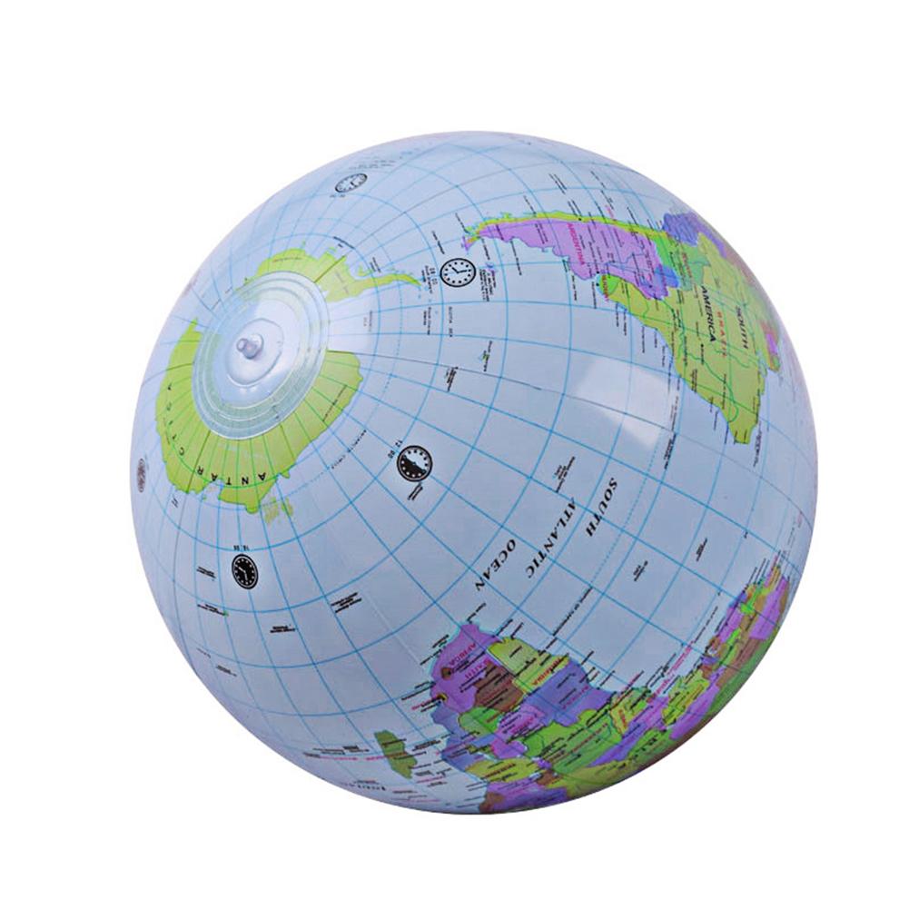 40cm Inflatable Globe World Earth Ocean Map Ball Educational Supplies Geography Learning Educational Beach Ball Kids Geography