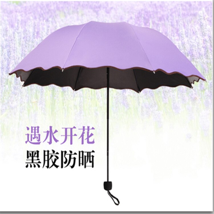 sunny umbrella Travel Parasol Folding Rain Windproof Umbrella Folding Anti-UV Sun/Rain Umbrella folding mini: light purple