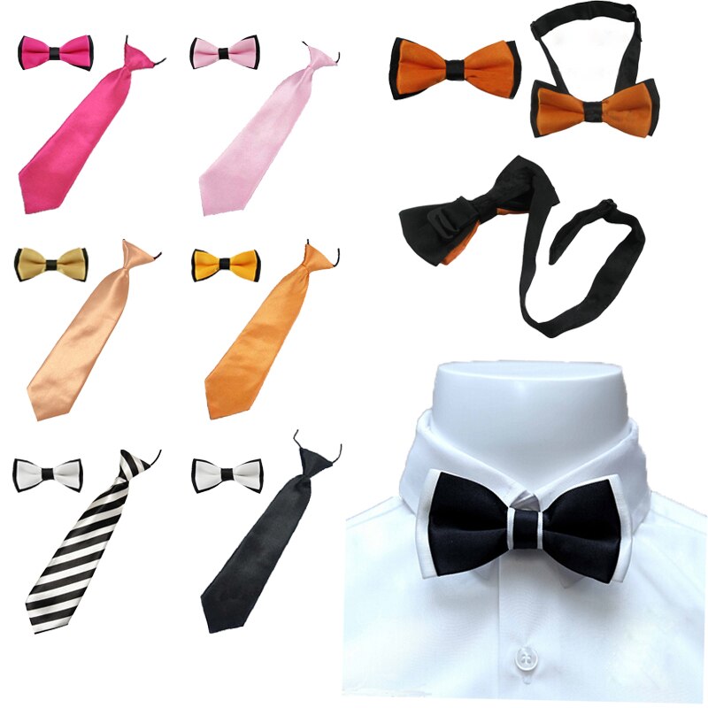 2 stk børne & #39 ;s børn unisex ensfarvede slips butterfly bryllup drenge butterfly tøj tilbehørstr 0011