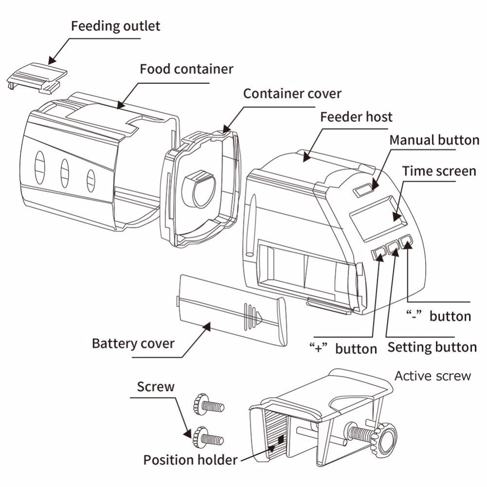 Nicrew-alimentador automático de peces, Digital, LCD, para acuario, estanque, temporizador, alimentador automático de comida, capacidad ajustable para amantes de los peces