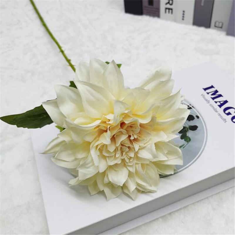 Gerbera de tallo único de seda Artificial, 11 piezas, para decoración de pared de en casa, 24 pulgadas: Champán
