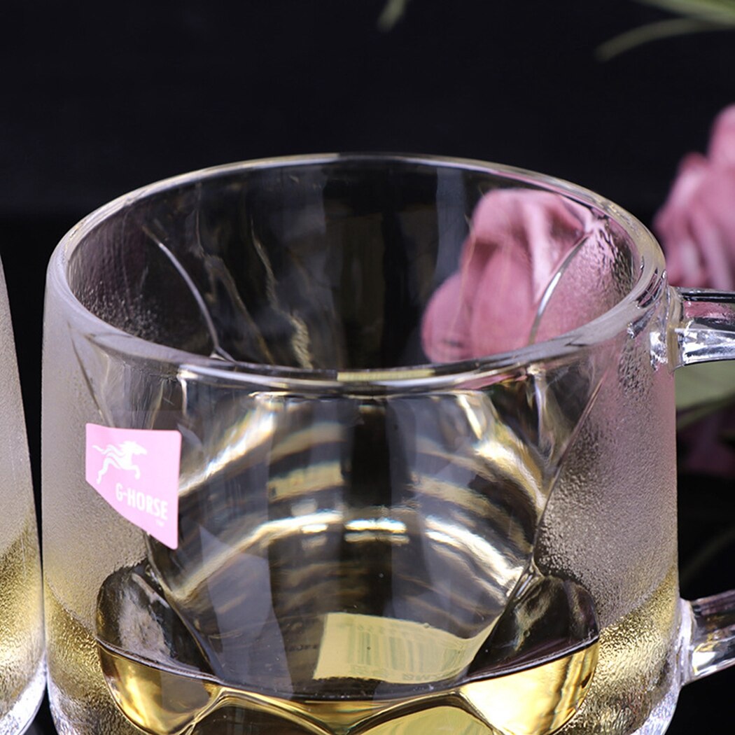 2PCS Cartoon Cute Cat Paw Coffee Mug Decorative Home Office Thick Glass Latte Mug Milk Cup with Handle