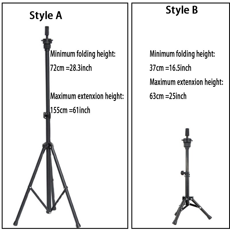 Adjustable Wig Tripod Mannequin Head Tripod for Dummy Wigs Stand Tripod Mannequin Holder Hair Extension Holder Tools Accessories