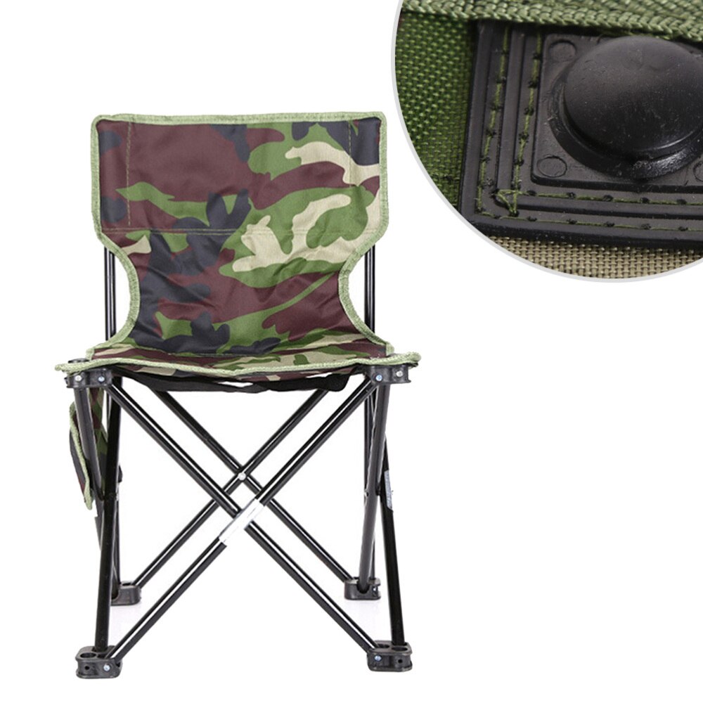 Silla plegable de camuflaje a la , silla para pesca al aire libre, portátil e informal, pequeña, con patrón aleatorio