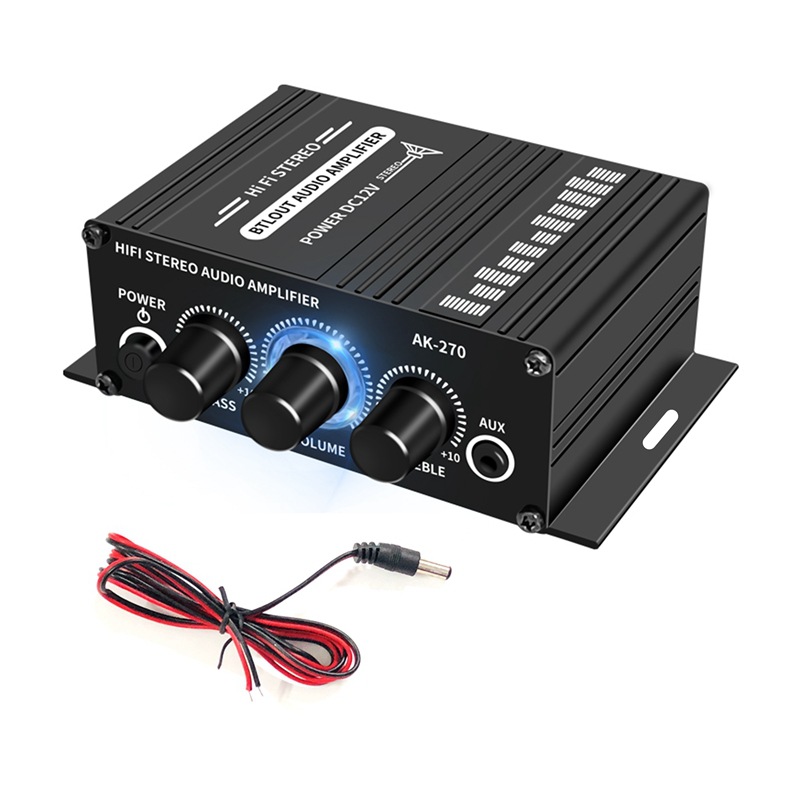 Mini wzmacniacz samochodowy do głośników, 2-kanałowy, DC12V, wysokotonowy, stereo, sprzęt audio do samochodu, komputera, popularny sprzęt audio, wejście MP3, wejście do telefonu komórkowego.