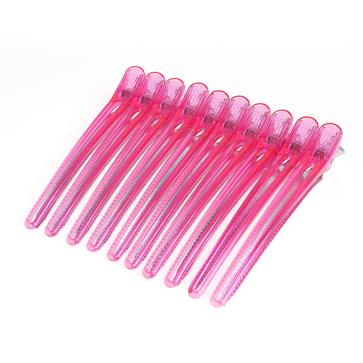 10 Stuks Kappers Haarclips Salon Kappers Plastic Klemmen Professionele Haarspeld Styling Accessoires Tools: RED