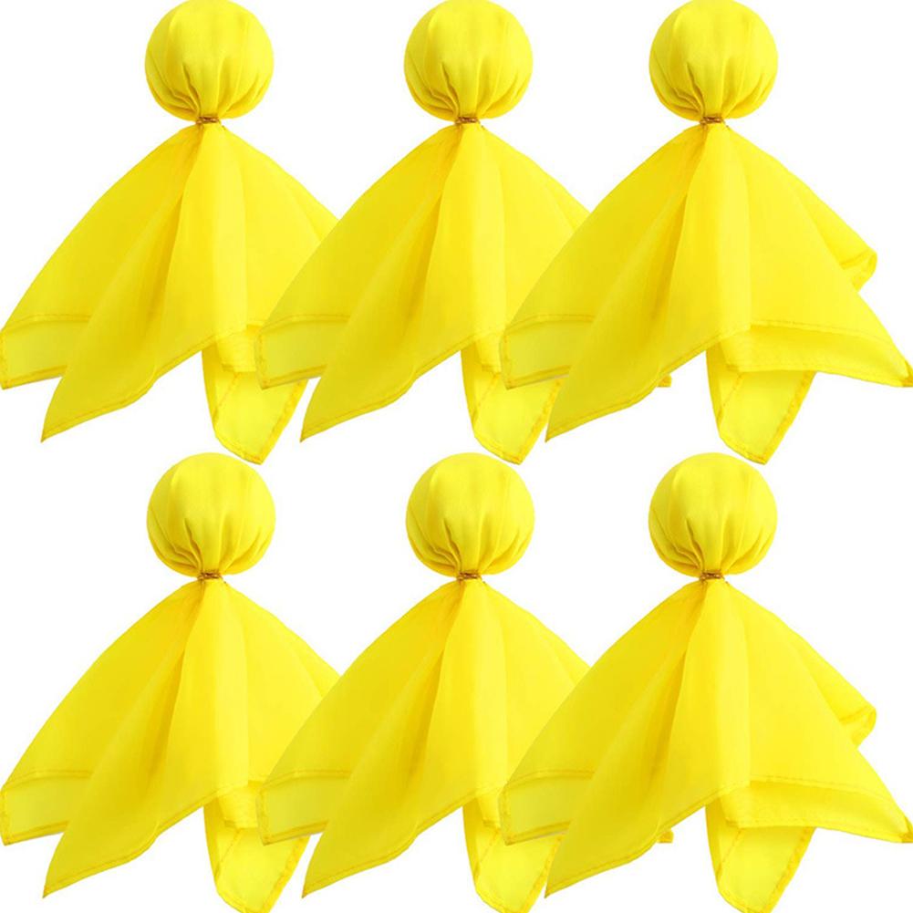 6PCS Football Penalty Flag Football Referee Tossing Flag Props Party Supplies Accessories: Yellow