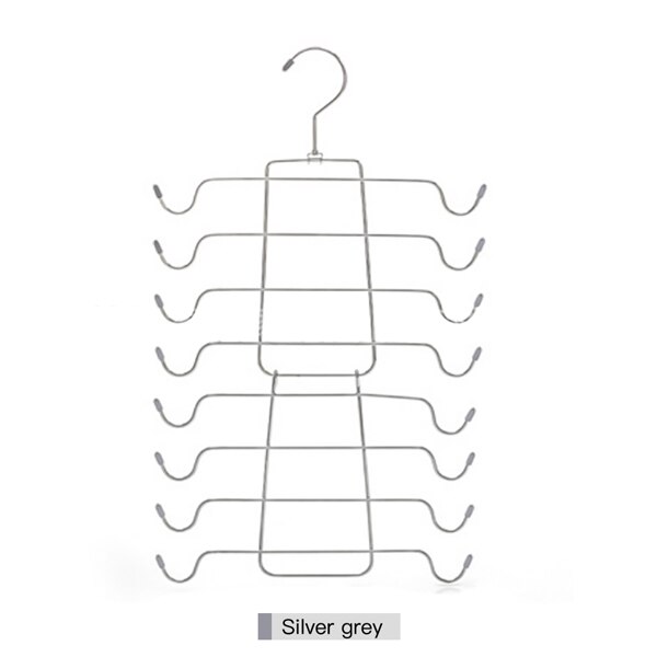 Opvouwbare hangtas meerlaagse hangers voor kledingrek metalen ondergoedhangerrek ondergoed bh-hanger opbergruimte: Zilvergrijs