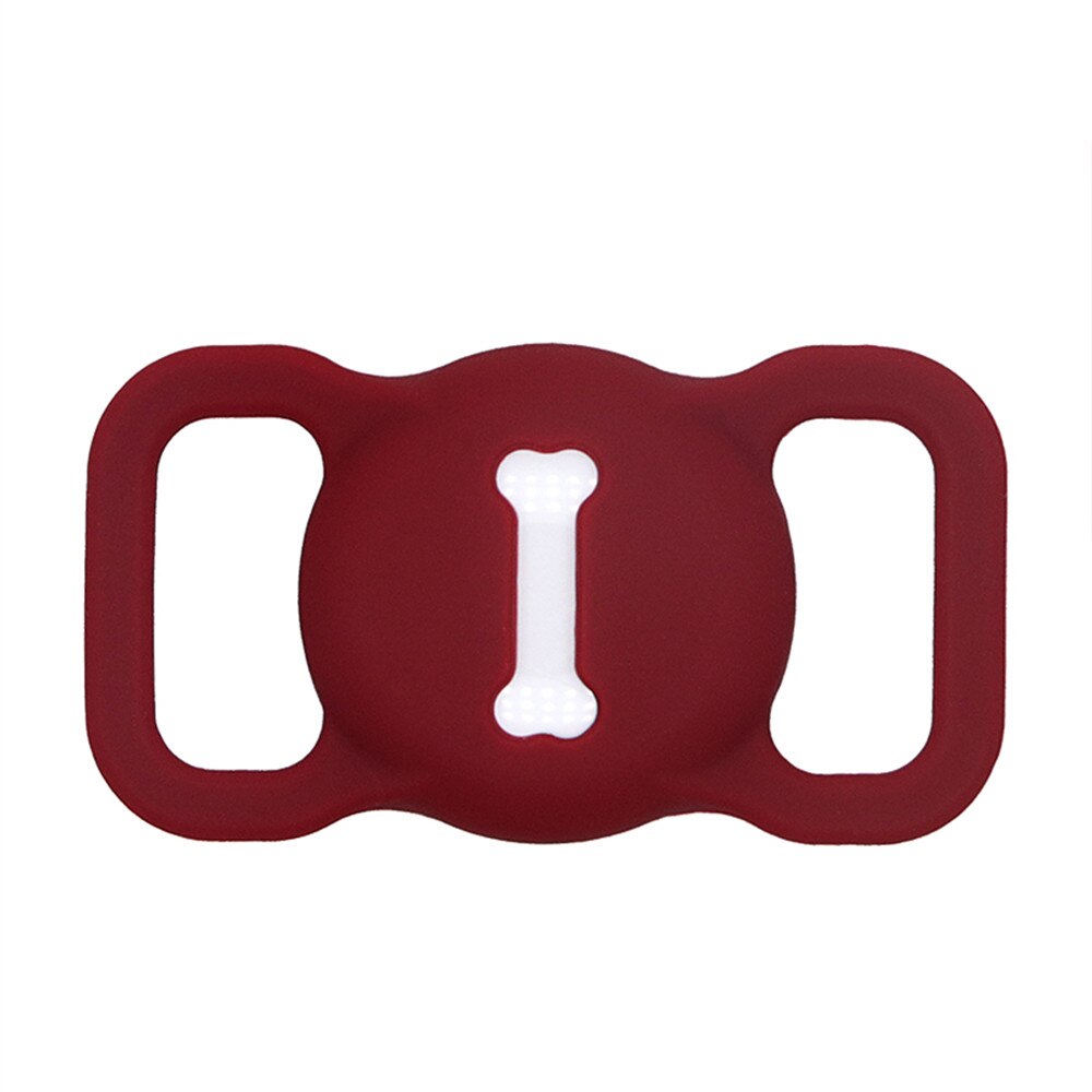 2021new custodia protettiva in Silicone per animali domestici GPS Finder Dog Cat Collar Loop per Apple airtag per Apple localizzatore Tracker dispositivo anti-perso: Black Yellow