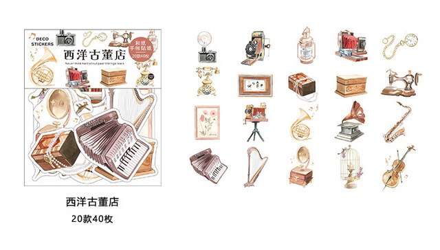 20-40 st/lot vintage tid och utrymme betyder klistermärke dekoration klistermärken diy för hantverk dagbok scrapbooking planerare etikett klistermärke: B