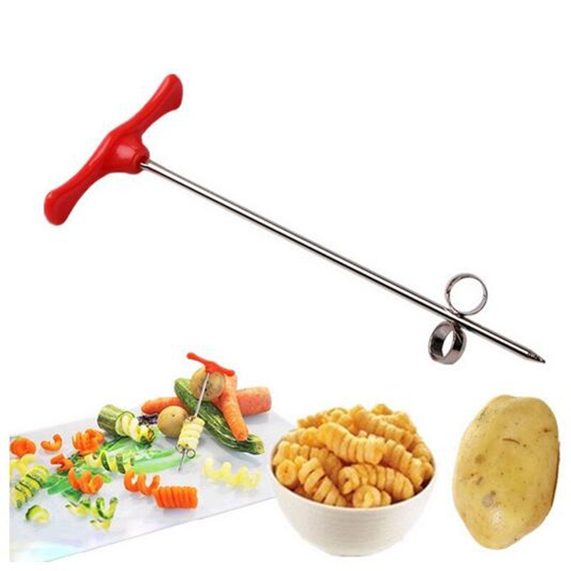 Rouleau de coupe-frites en spirale pour pommes de terre, fabrication de frites, râpe à torsion, Gadget de cuisine, outils de cuisine, coupe-fruits et légumes