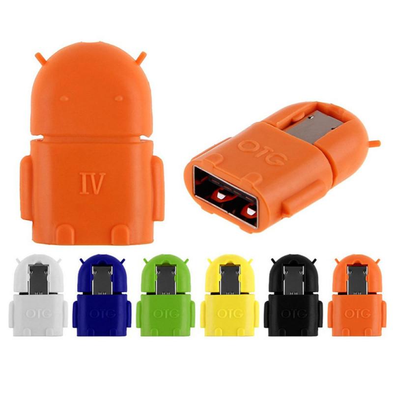 Android OTG Robot Testa di Conversione Usb Tablet Del Telefono Mobile U Disco Collegamento V8 lettore di Schede Portatile Cavo Adattatore USB TXTB1