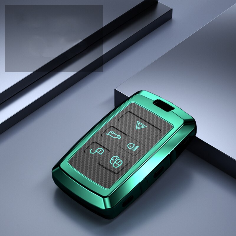 TPU Car Key Cover Full Case For Land Rover Range Rover Sport Evoque Velar Discovery 5 Auto Protective Accessories: B-green