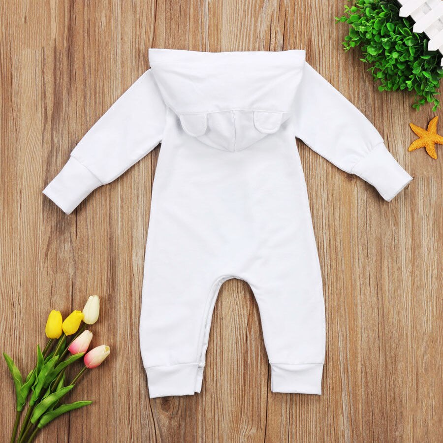 0-24M Baby Clothing Cute Toddler Infant Boys Girls Clothes Long Sleeve Bear Hooded Romper Jumpsuit Outfits