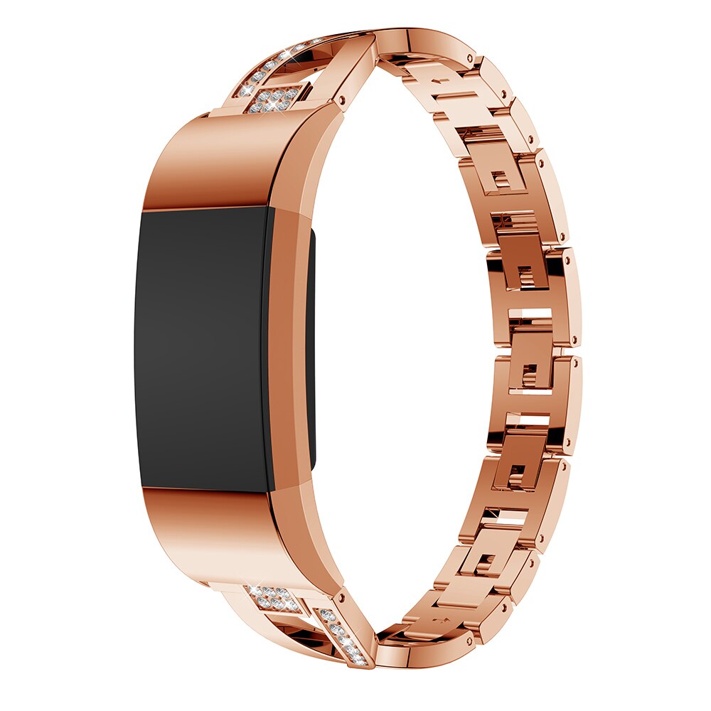 Watch Band For Fitbit Charge 2 strap Replacement Metal Bracelet Adjustable Straps for Fitbit charge2 Watch Bands with Rhinestone