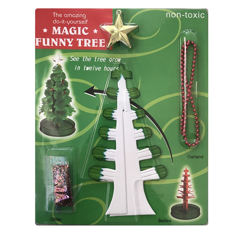 Paper Tree Blossoming Christmas Tree Magical Magic Growth Christmas Tree Paper Tree Blossoming Children's Strange Toys: 01