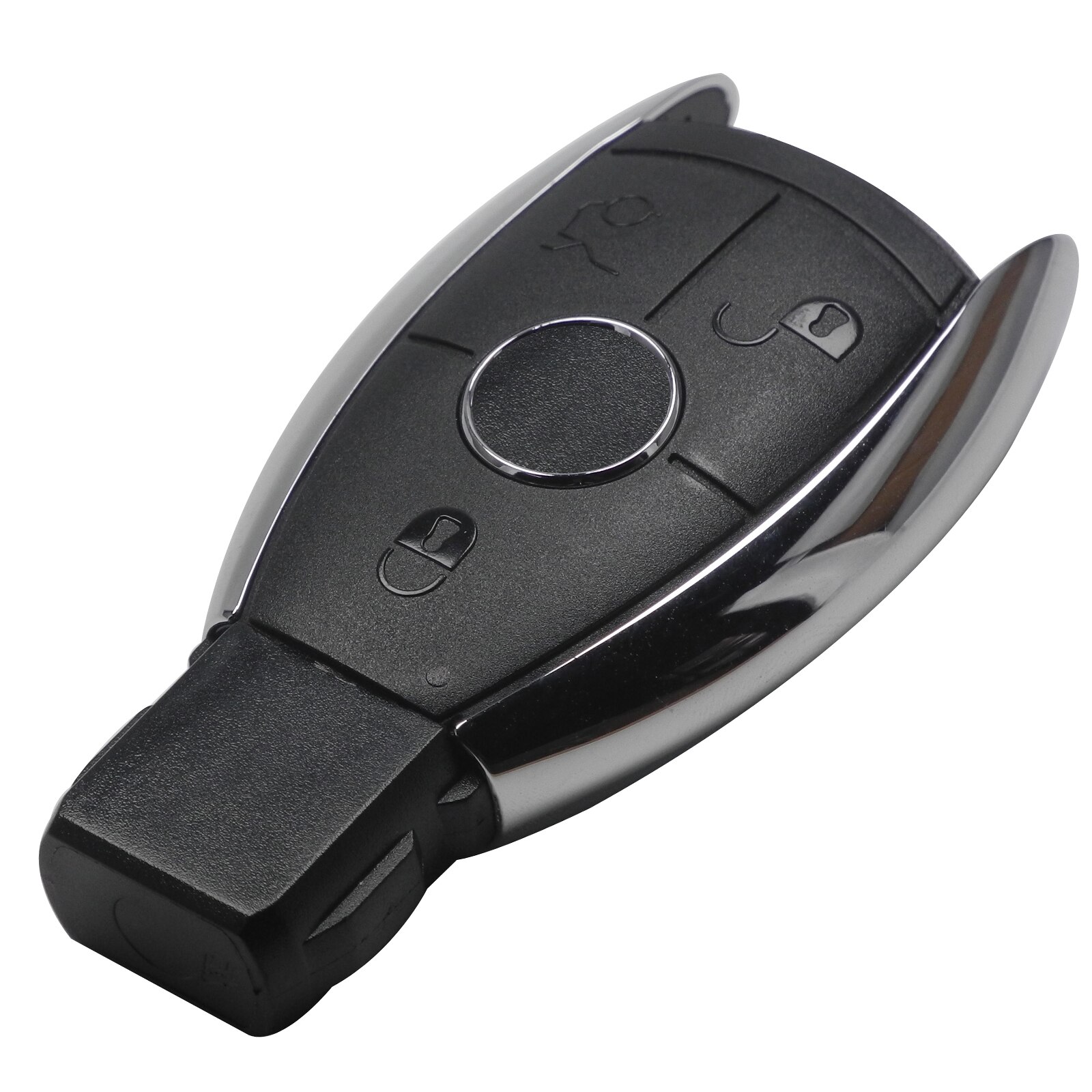 Jingyuqin 2/3/4- knops afstandsbediening sleutelbehuizing voor mercedes-benz bga nec cers cl gl sl clk slk smart autosleutel: 3- knops c-type