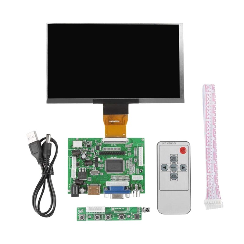 7Inch Lcd Display Module Hdmi Vga Socket 50Pin 1024X600 Ips Monitor Sn for Raspberry Pi 3/2