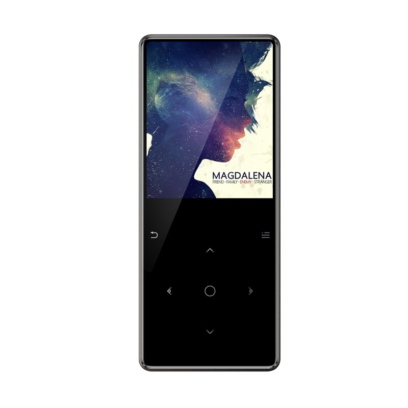 Mp3 spelare inbyggd högtalare bluetooth-spelare 8g med fm-radio/e-bok bärbar slimmad förlustfri ljudmusik walkman: Svart