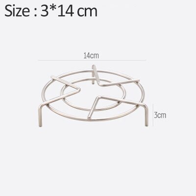Household Round 304 Stainless Steel Steaming Rack Pressure Cooker Steamed Vegetables Kitchen Accessories Gadgets: Short feet-14cm