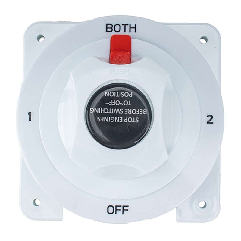 Interruptor de batería de barco marino de distribución blanca de 12-36V, interruptor Selector de batería doble marina para Motor de barco RV