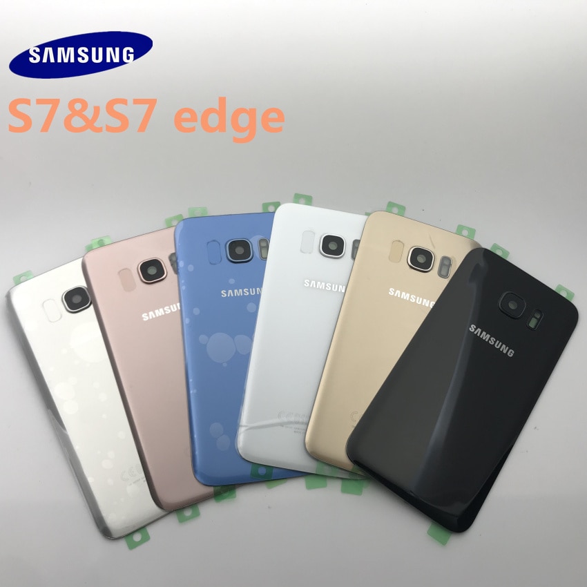 Samsung Galaxy S7 G930 G930F S7 edge G935 Battery Back Cover Door Housing Replacement Repair Parts+ear Camera Glass Lens Frame