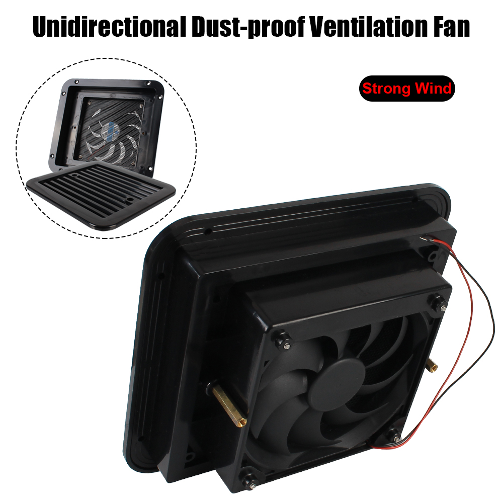 Silent Side Air Outlet Fridge Vent With Fan Ventilation Exhaust Fans Caravan Accessories 12V For Rv Trailer Caravan Strong Wind