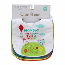 LionBear 7 unids/lote desmontable bebé pañuelo impermeable recién nacidos de lactancia de algodón delantal para bebés de dibujos animados Baberos de bebé Accesorios