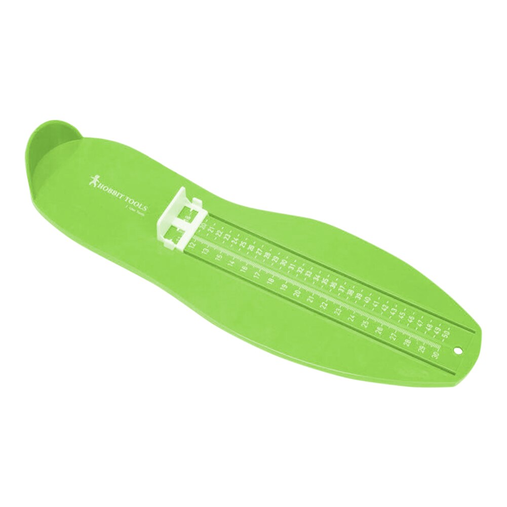 Multi-functional Durable Foot Measure Tool Gauge Practical Feet Length Width Shoes Size Measuring Ruler for Adults: Green