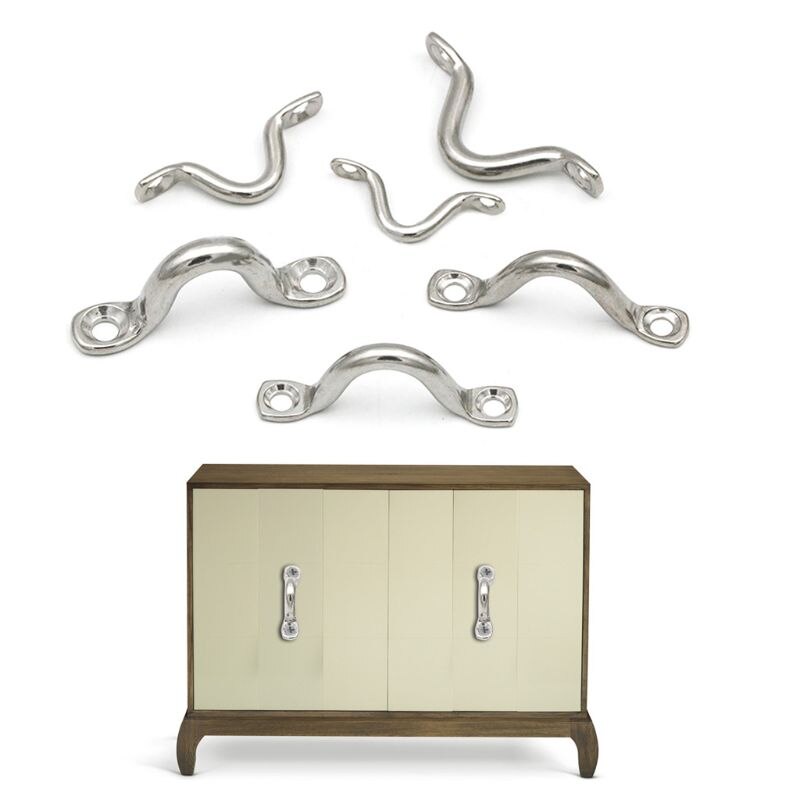 10 st  m5 304 rostfritt stål pad öga rem för båt dörrhandtag pull dörrbeslag knopp handtag
