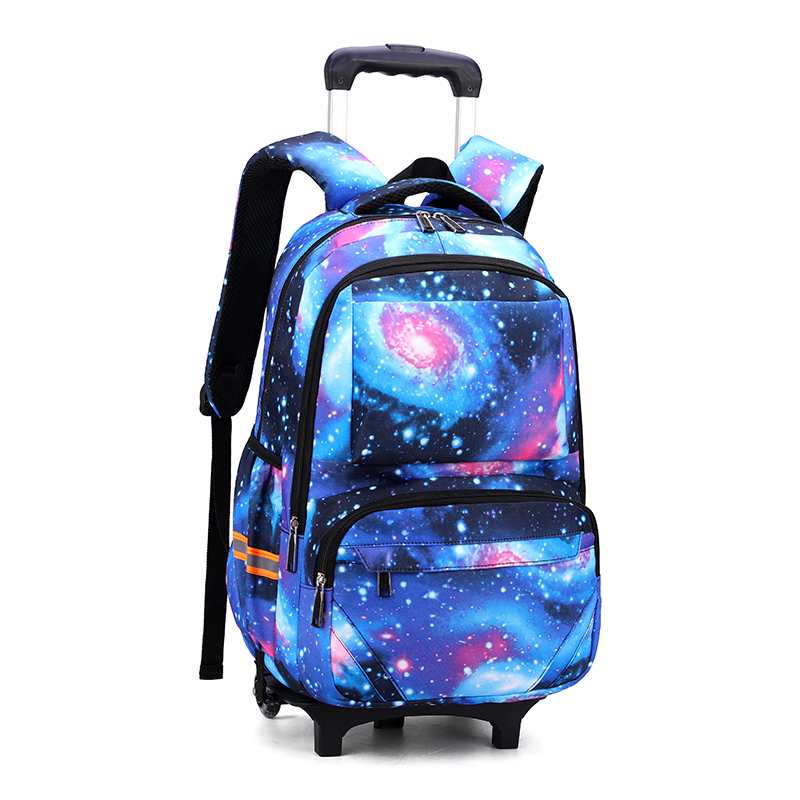 Rolling Backpack Trolley School Bags for Boys Carry-on Kids Luggage &amp; Travel Bag Large Kids School Bags with 2 Wheels Mochilas: 01