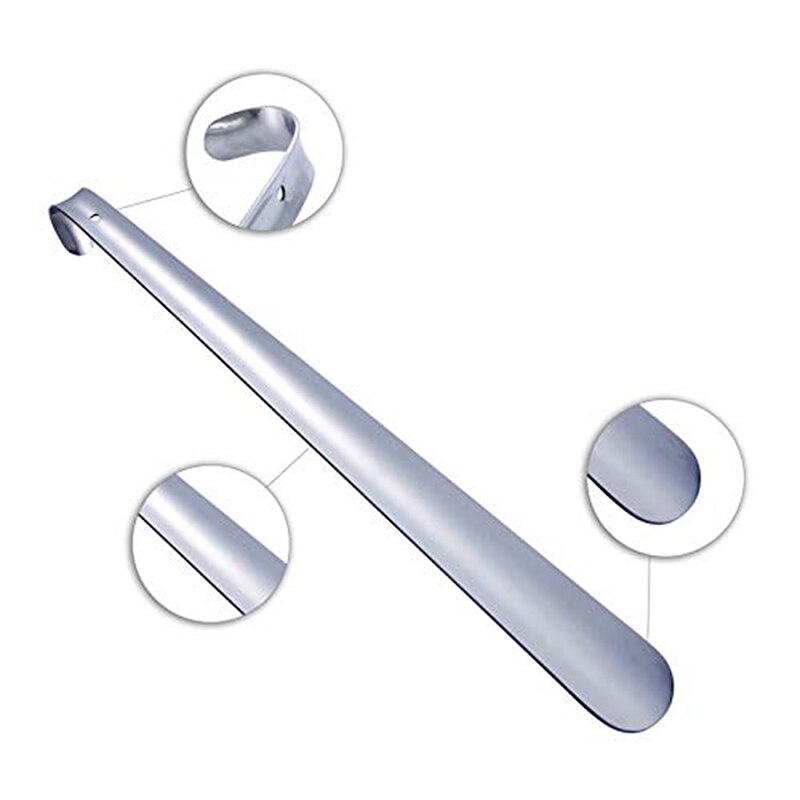 Remontoir de chaussures en acier inoxydable, poignée antidérapante, Flexible, , longueur 42cm