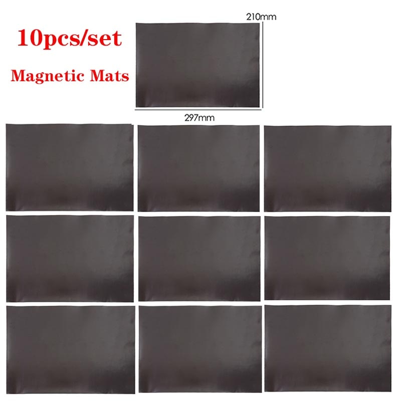 10 stk / sæt  a4 magnetplader til skæring af opbevaring af sorte magnetmåtter til køleskab fotobillede håndværk, der opbevarer 21 x 29.7cm