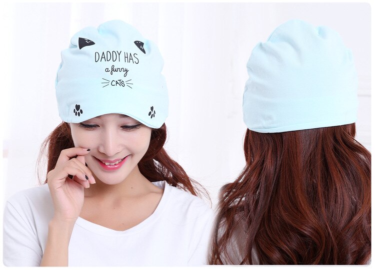 Chapeau de maternité femme enceinte, à capuche en coton, mignon, à empiler, multifonctionnel, à capuche, naturel: 05