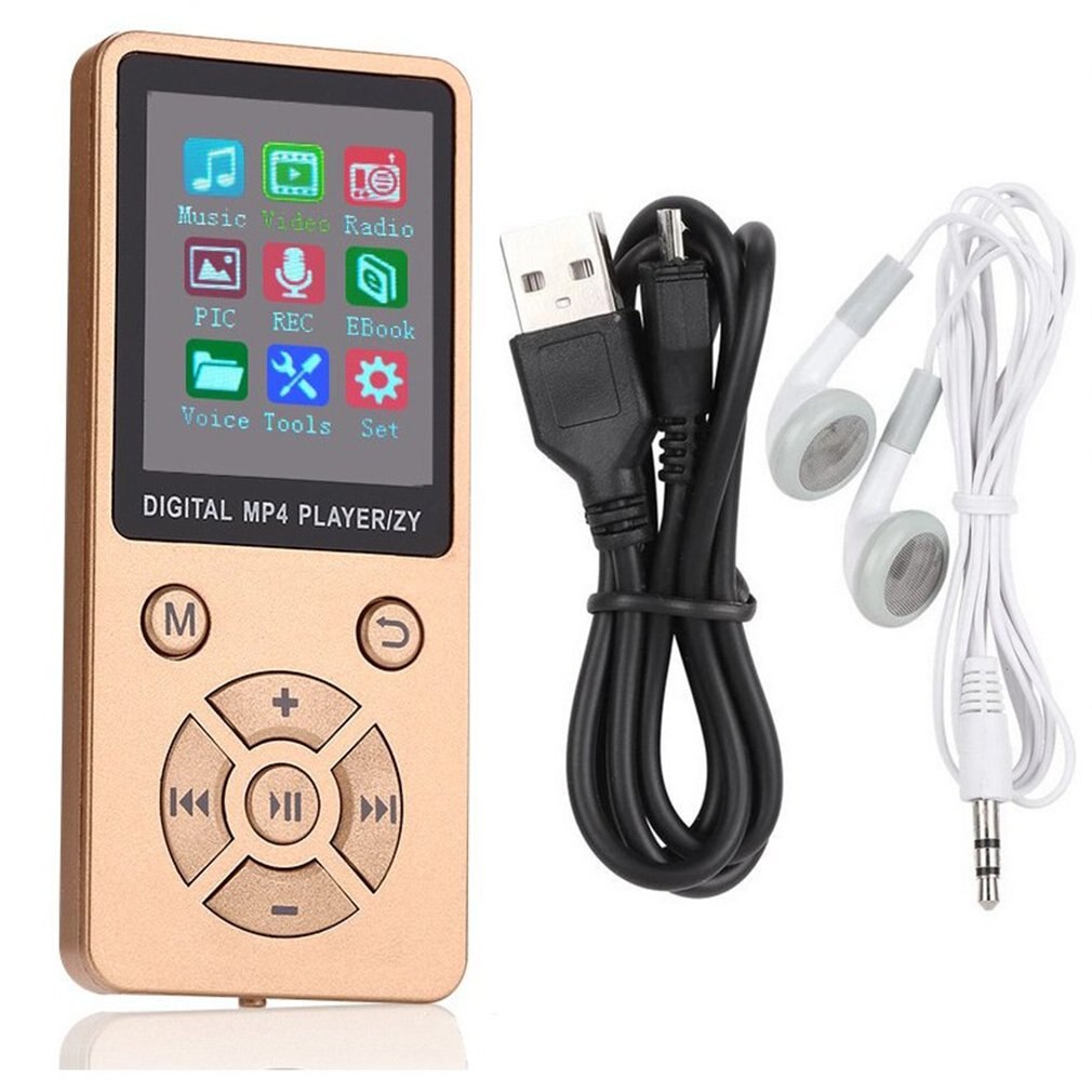 Reproductor de música T1 MP3 MP4 ligero inalámbrico con pantalla, Mini reproductor portátil ultrafino, modo ajustable, tipo de botón